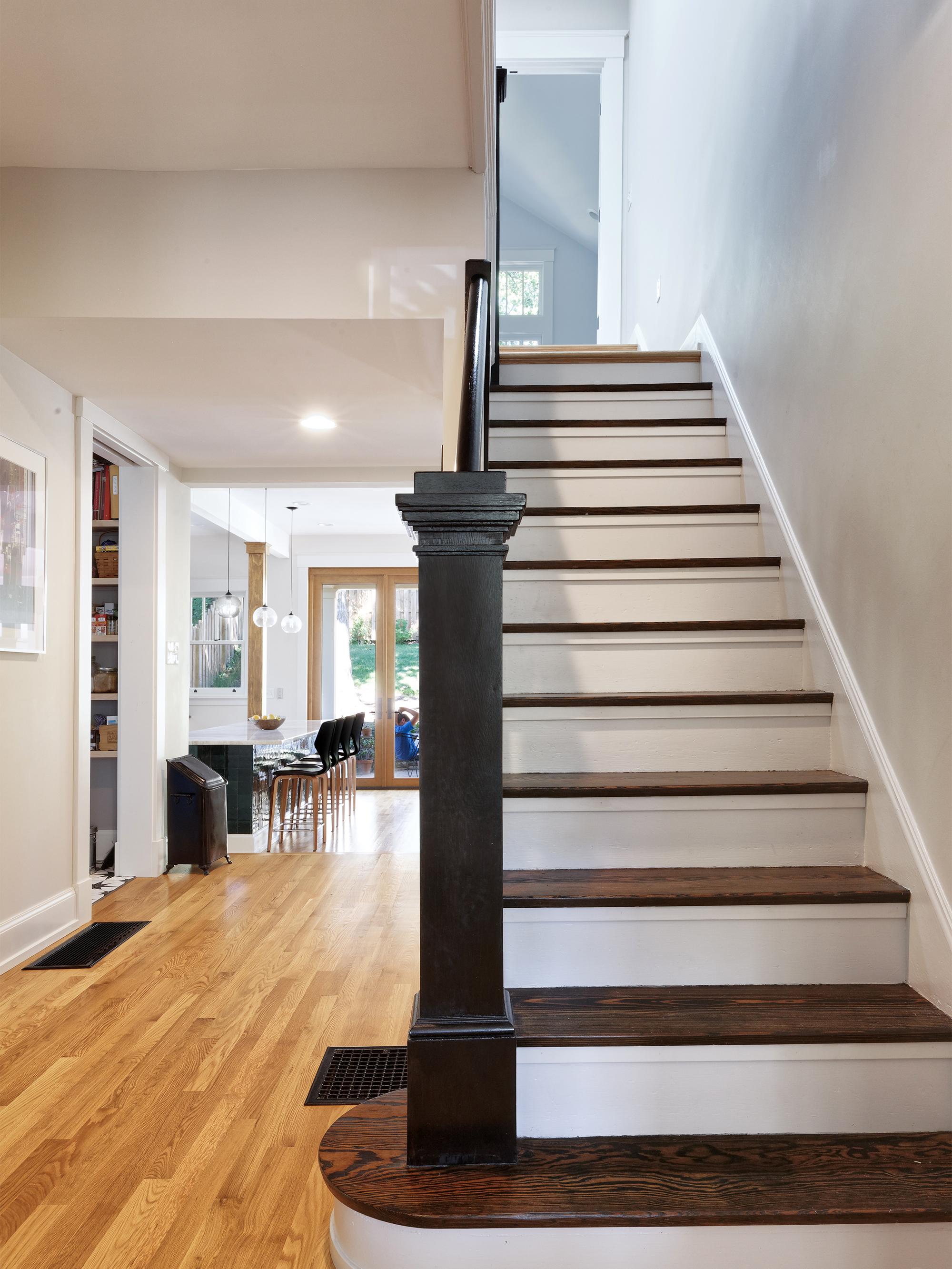 New stairs, wood floors Hyde Park Wilcox Architecture