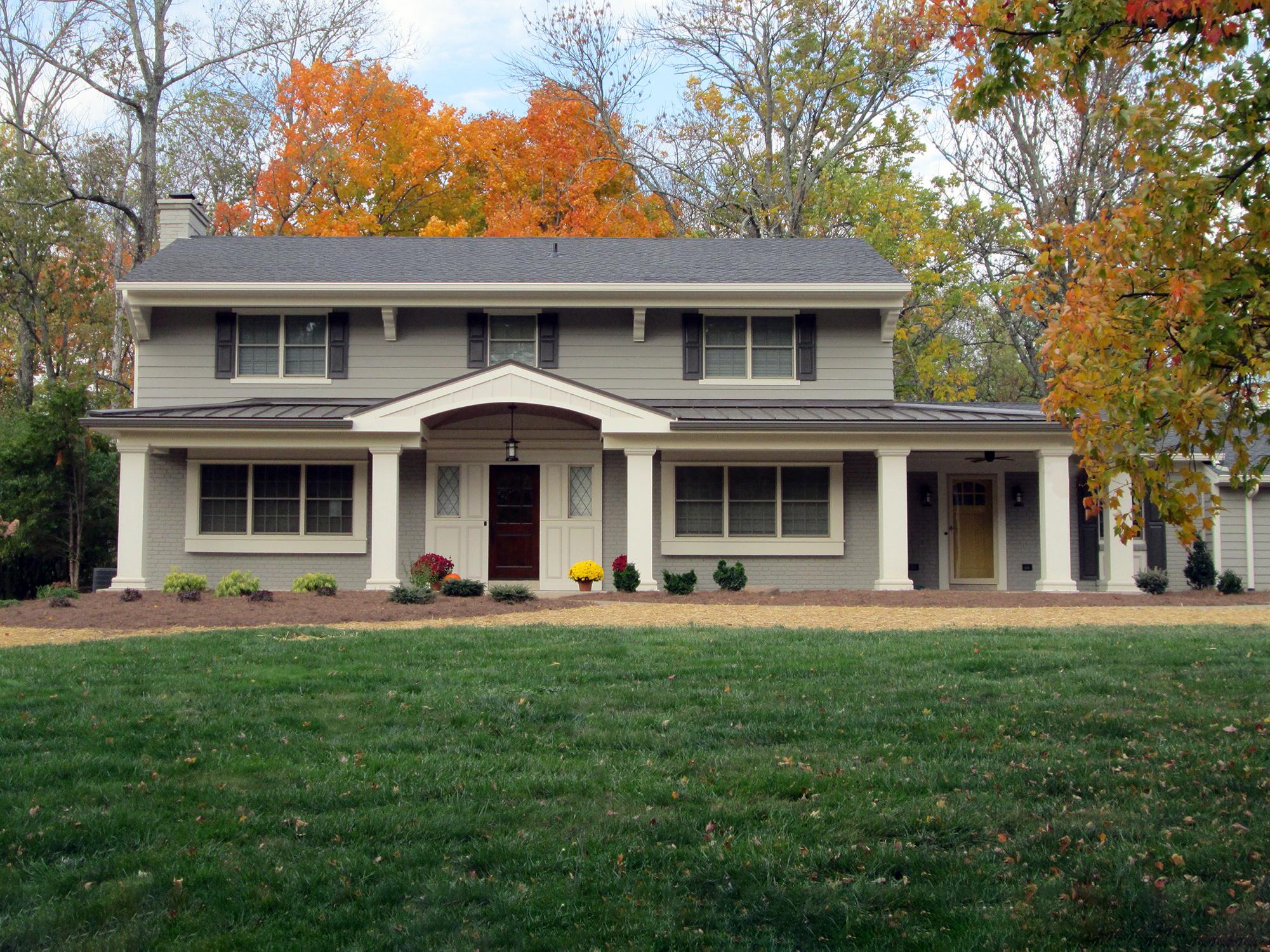 covered front porch Indian Hill residential architecture Tom Wilcox Cincinnati