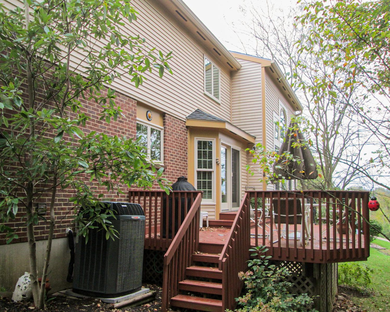 Existing house with deck